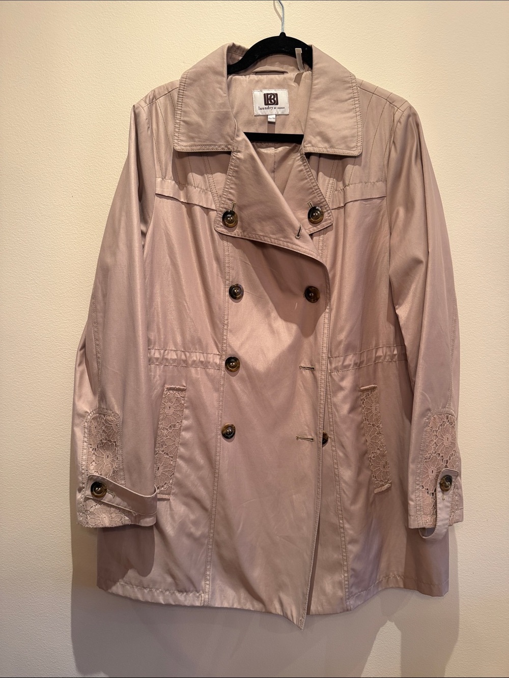 Laundry by Design - Beige Double-Breasted Trench Coat